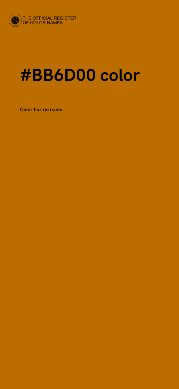 #BB6D00 color image