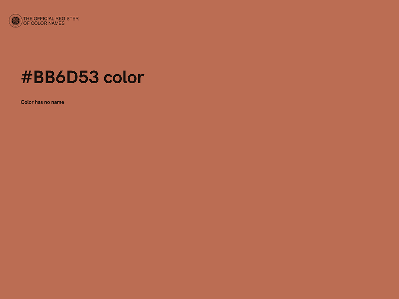 #BB6D53 color image