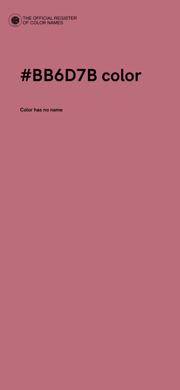 #BB6D7B color image