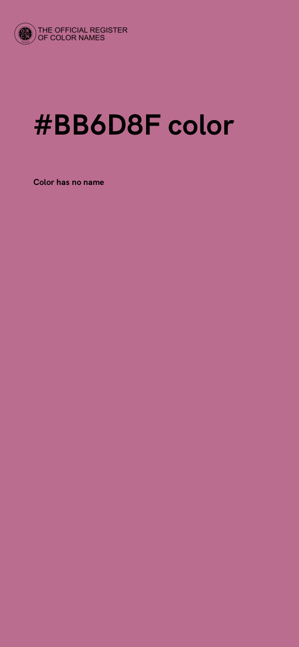 #BB6D8F color image