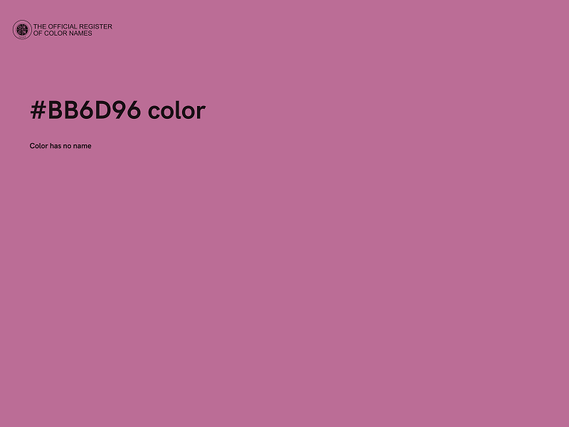 #BB6D96 color image