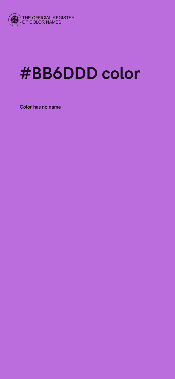 #BB6DDD color image