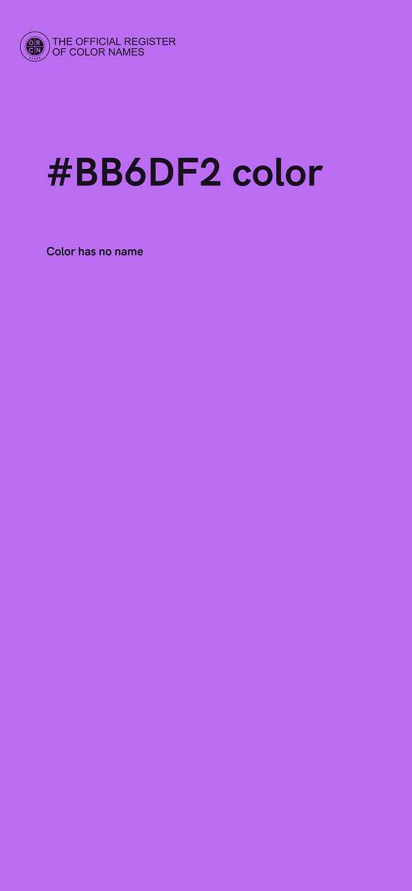 #BB6DF2 color image