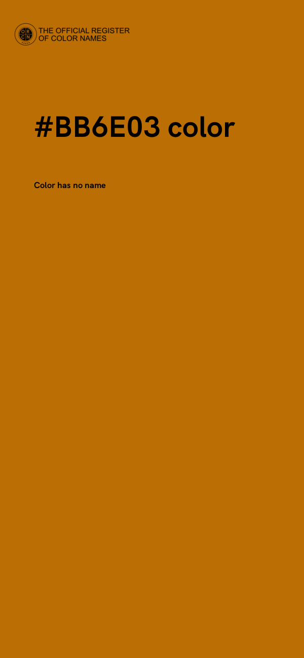 #BB6E03 color image