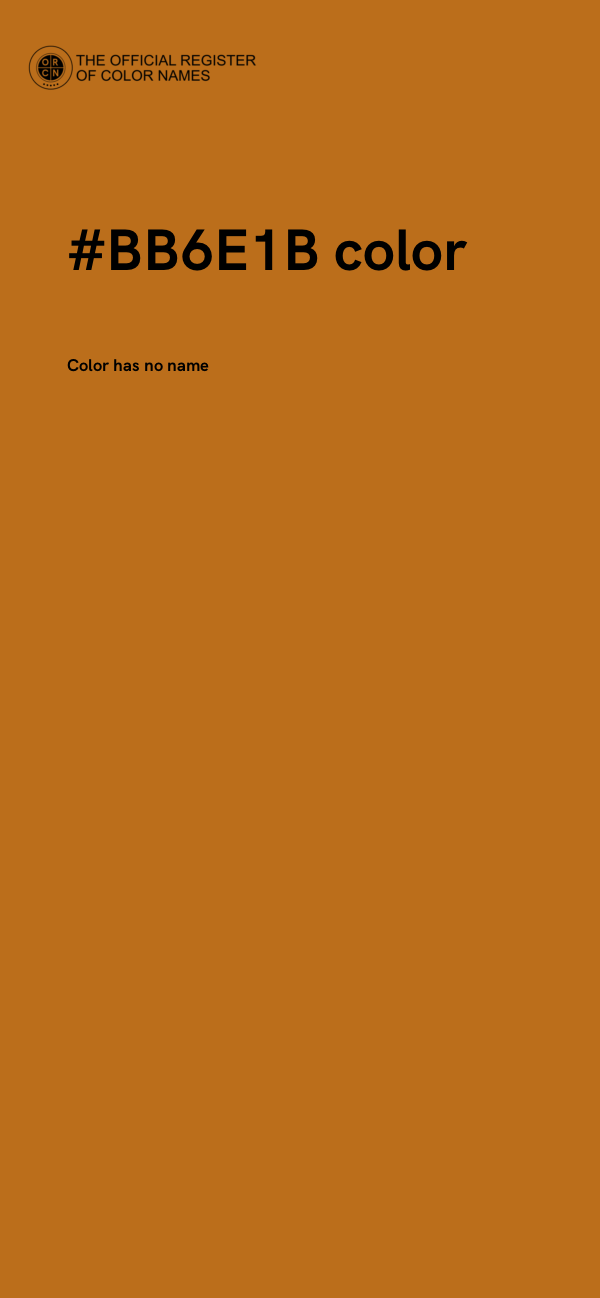 #BB6E1B color image