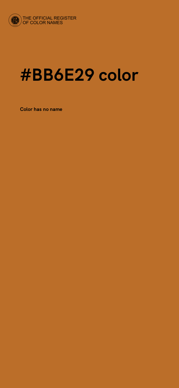 #BB6E29 color image