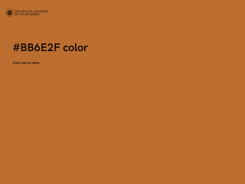 #BB6E2F color image