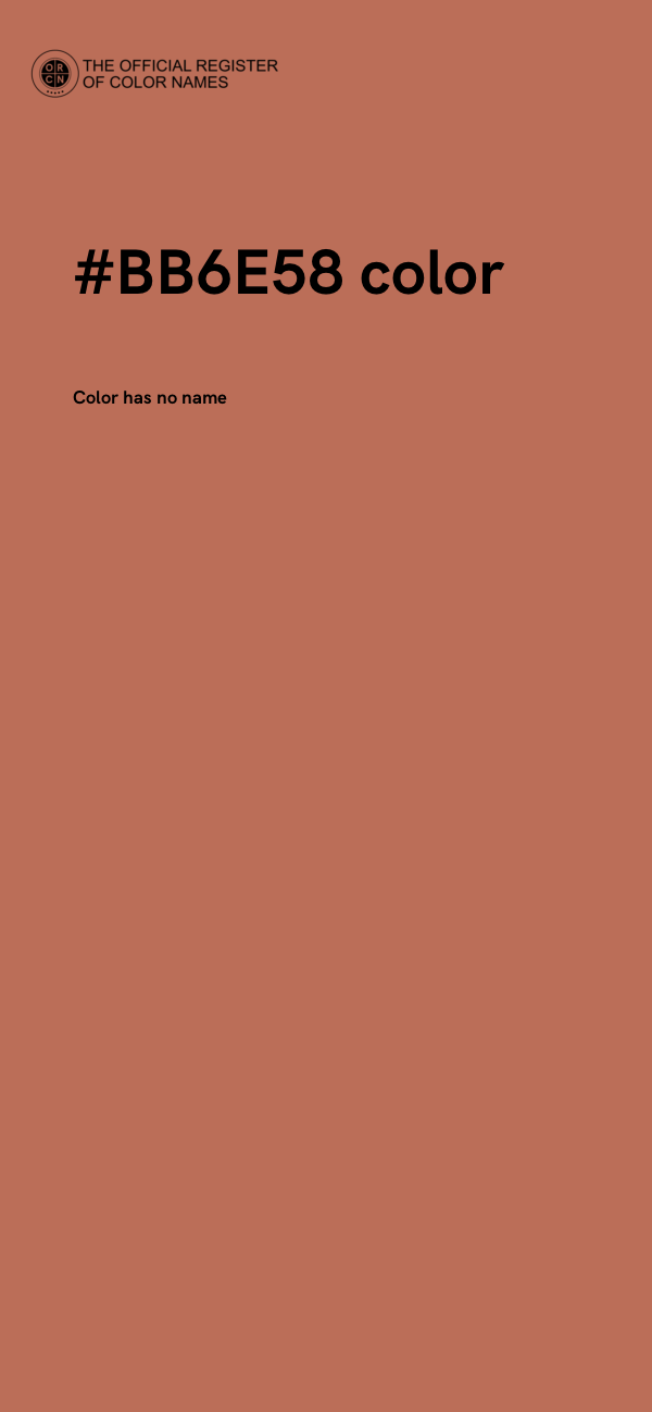 #BB6E58 color image