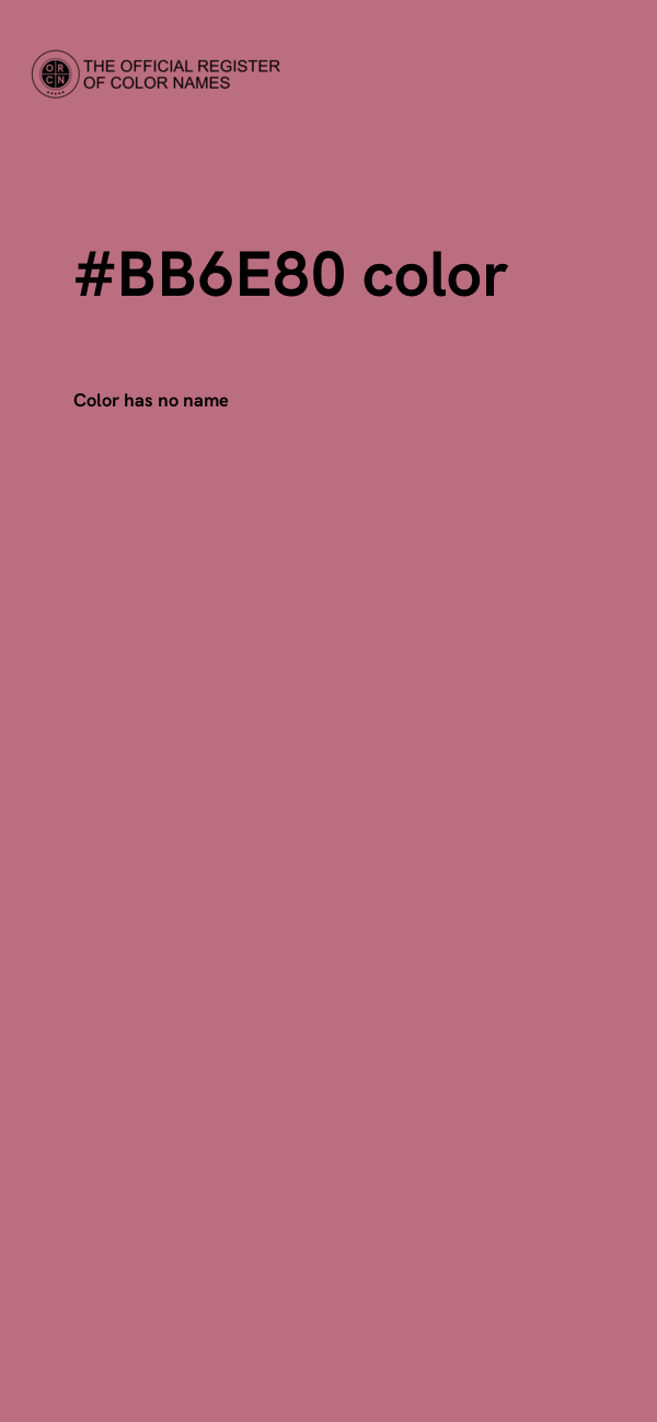 #BB6E80 color image