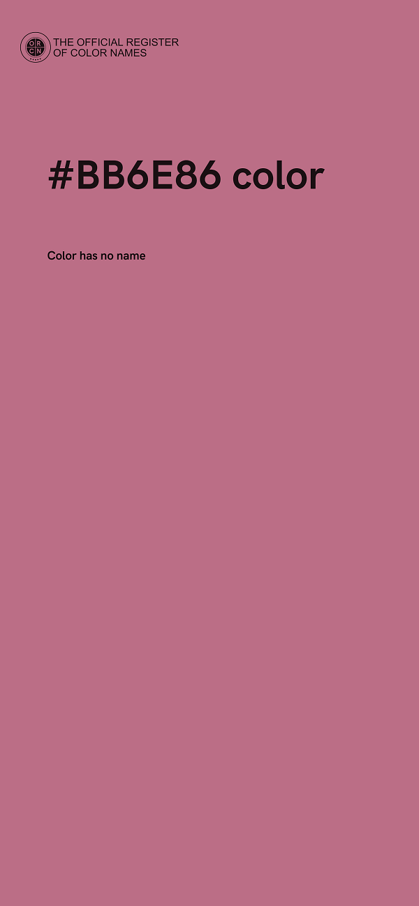 #BB6E86 color image