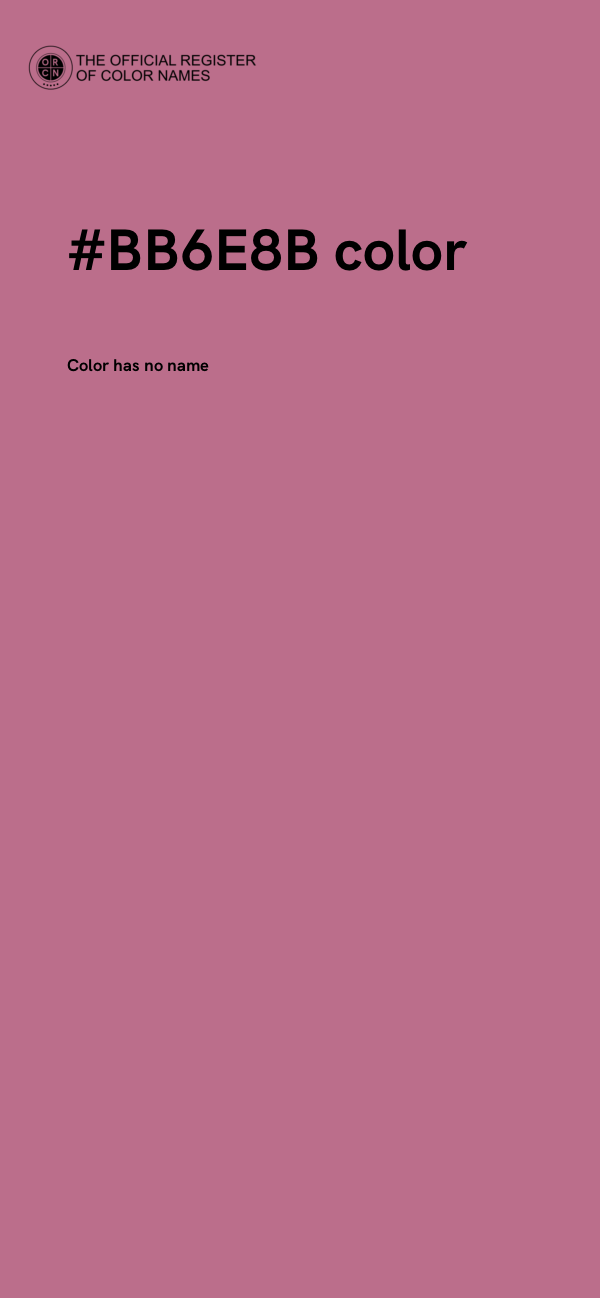 #BB6E8B color image