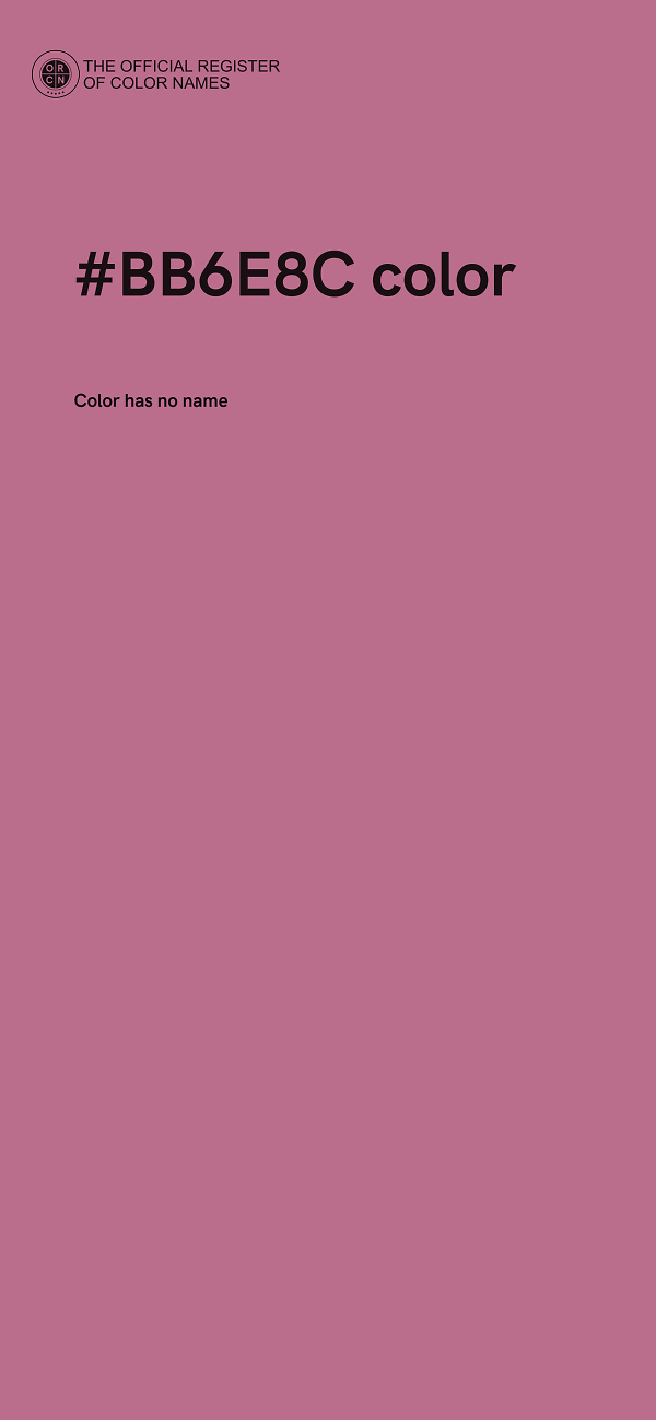 #BB6E8C color image