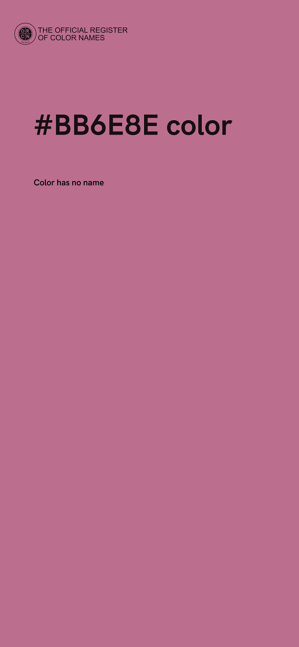 #BB6E8E color image