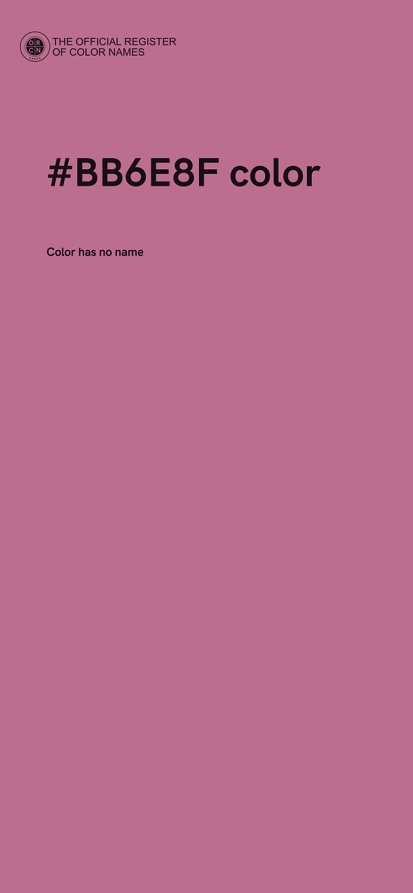 #BB6E8F color image