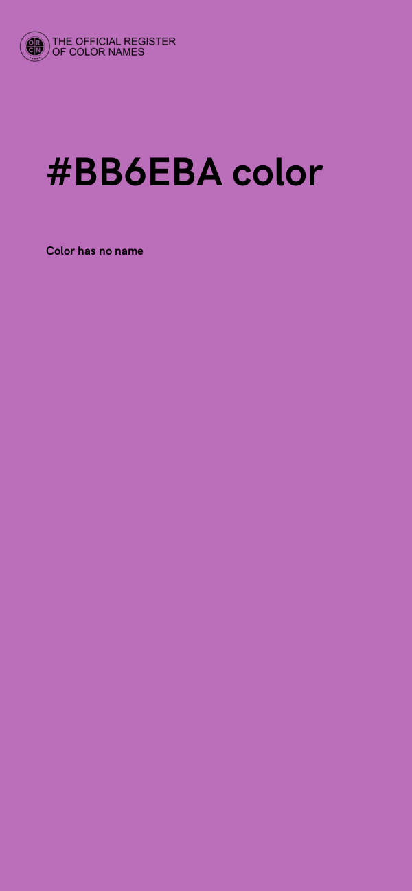 #BB6EBA color image
