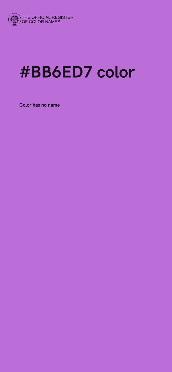 #BB6ED7 color image