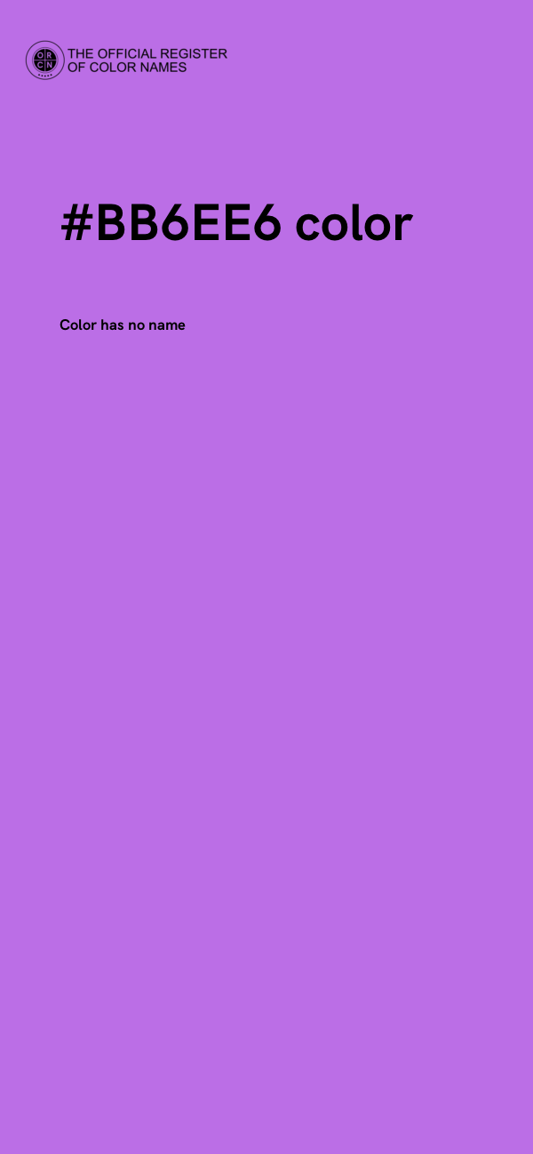 #BB6EE6 color image