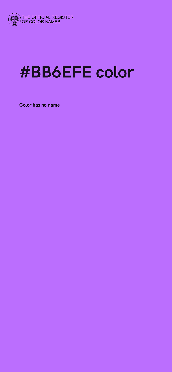 #BB6EFE color image