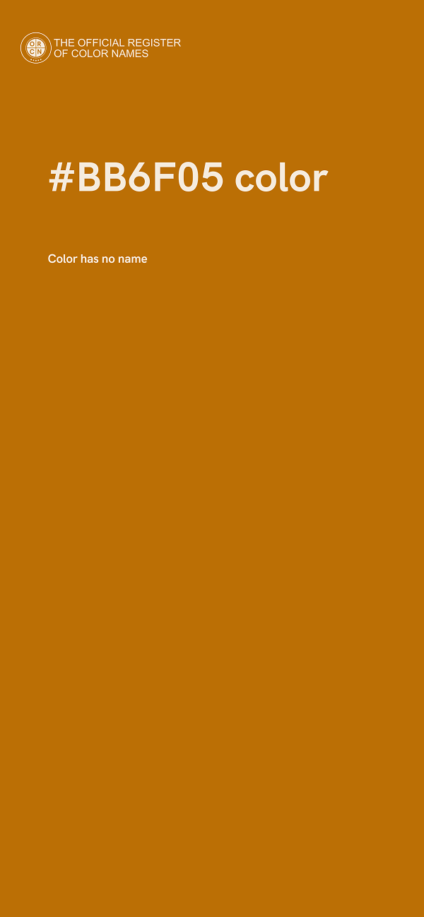 #BB6F05 color image