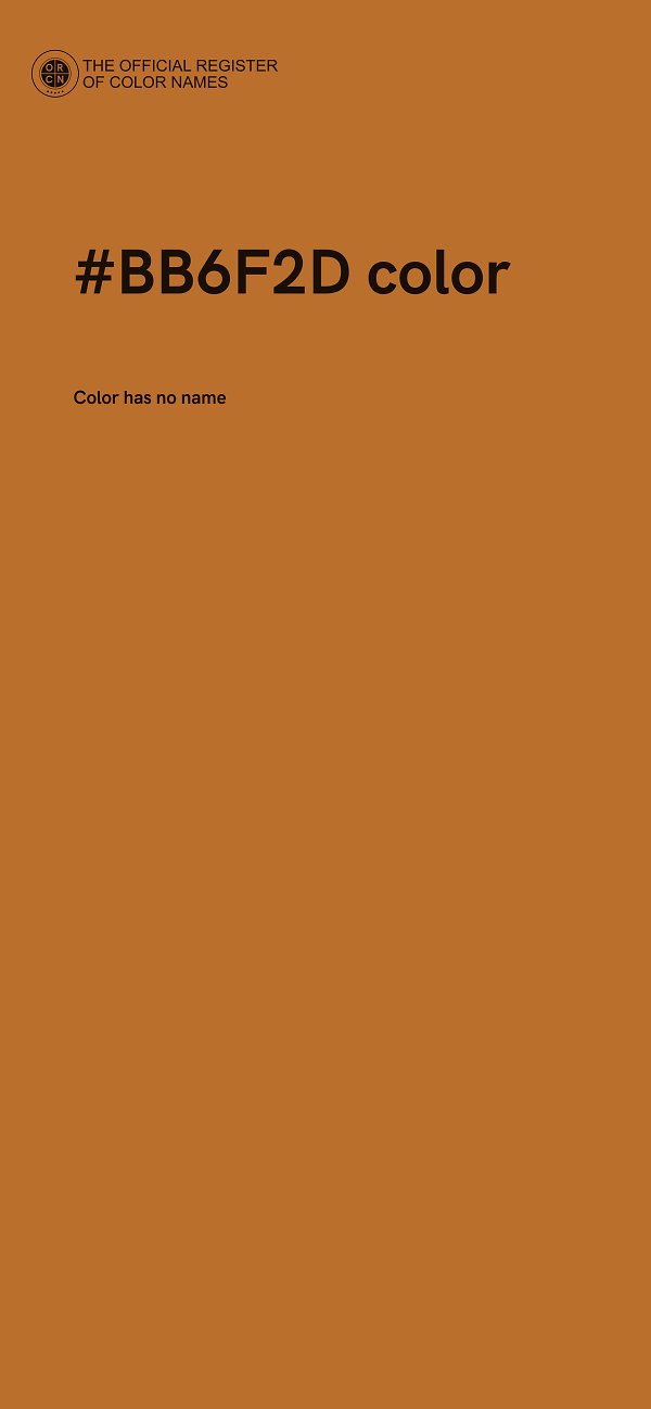 #BB6F2D color image