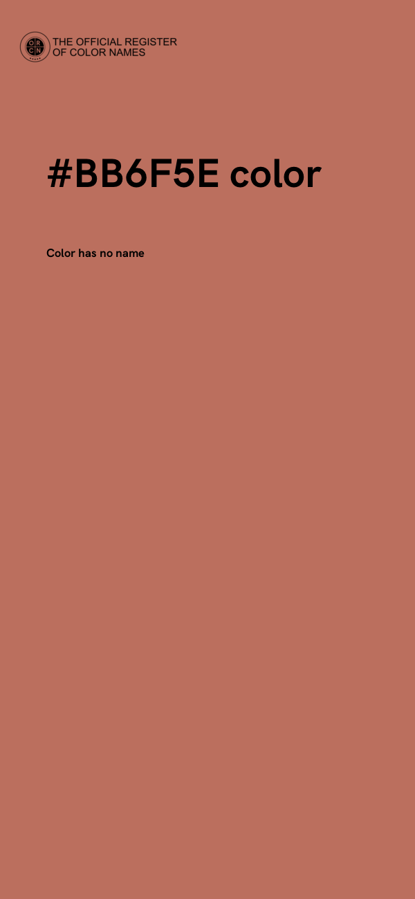 #BB6F5E color image