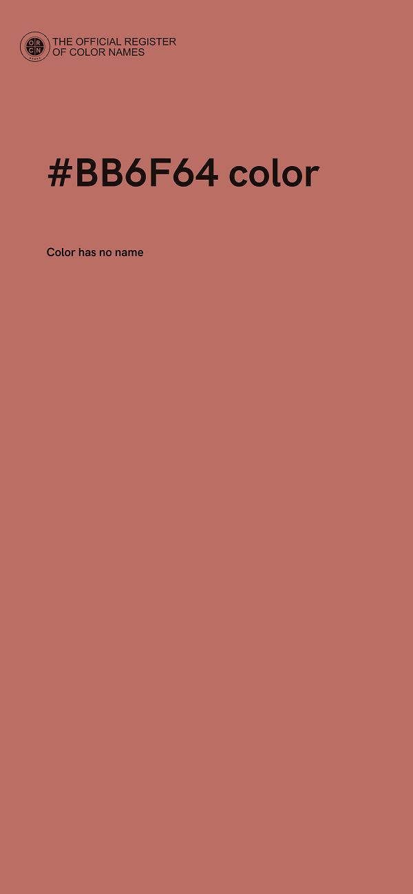 #BB6F64 color image