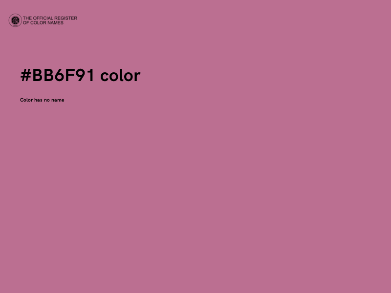 #BB6F91 color image