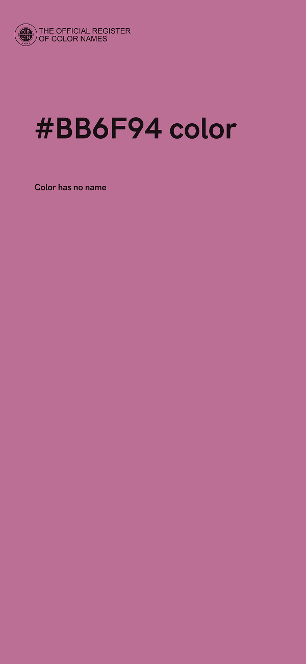 #BB6F94 color image