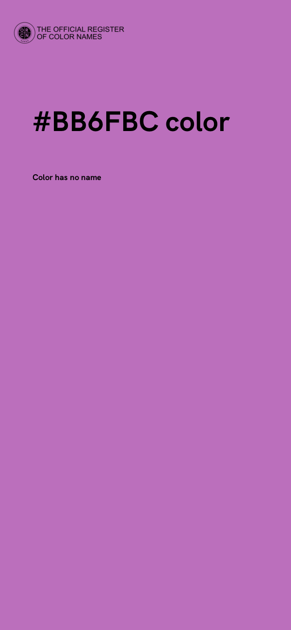 #BB6FBC color image