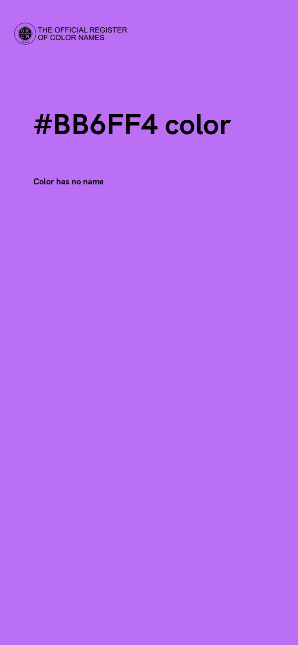 #BB6FF4 color image