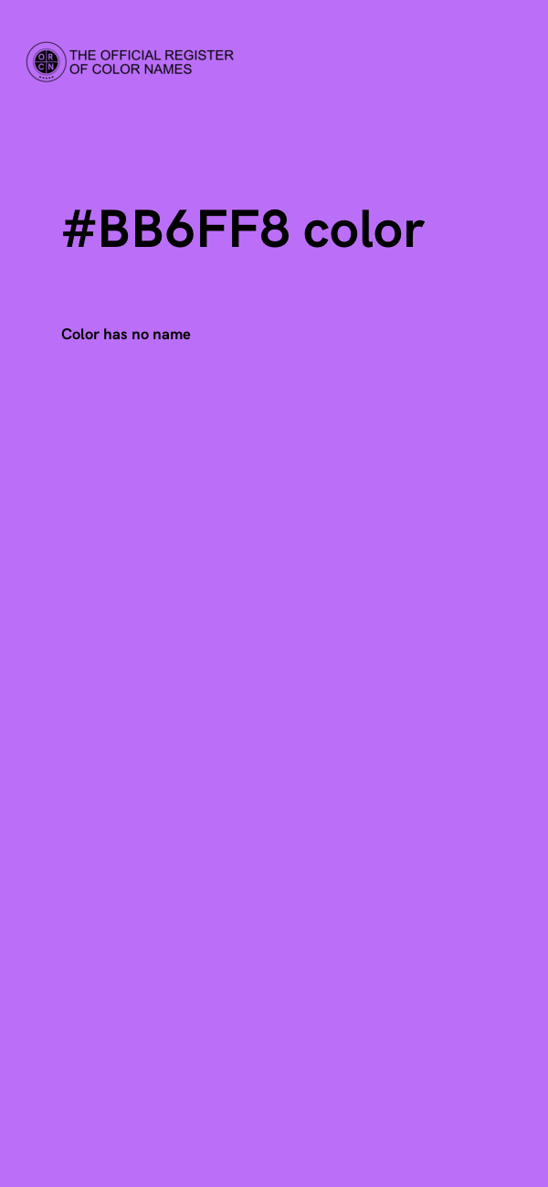 #BB6FF8 color image