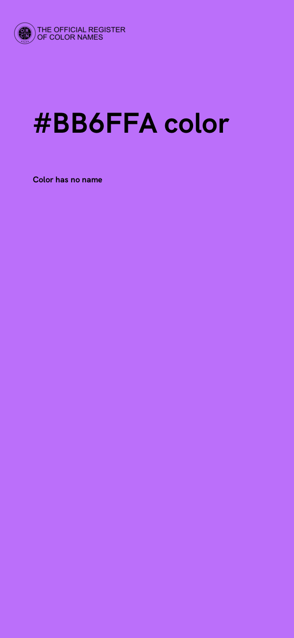 #BB6FFA color image