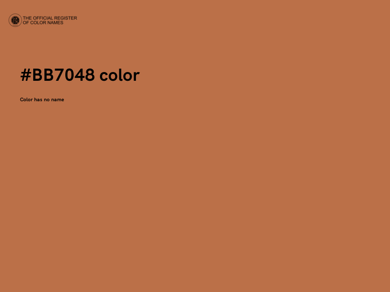 #BB7048 color image