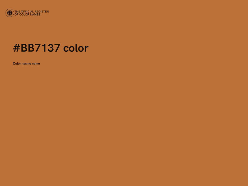 #BB7137 color image