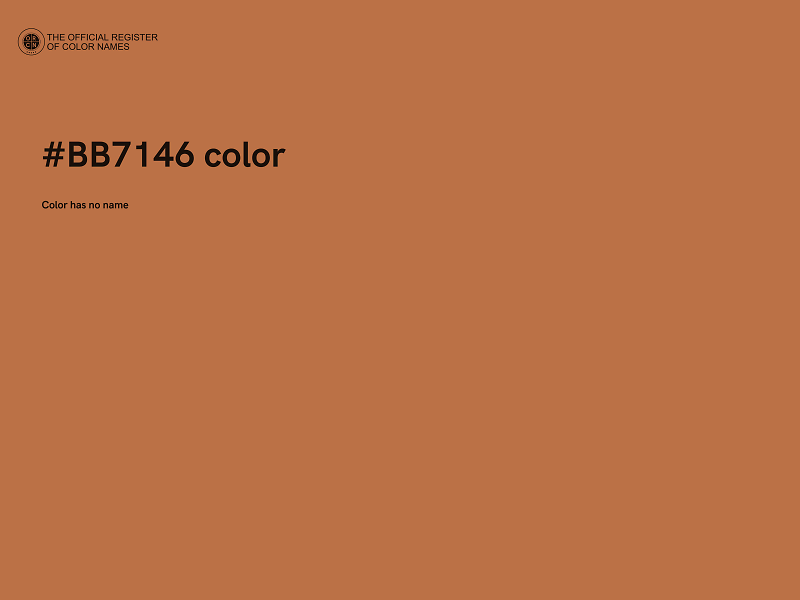 #BB7146 color image