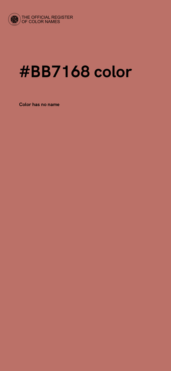 #BB7168 color image