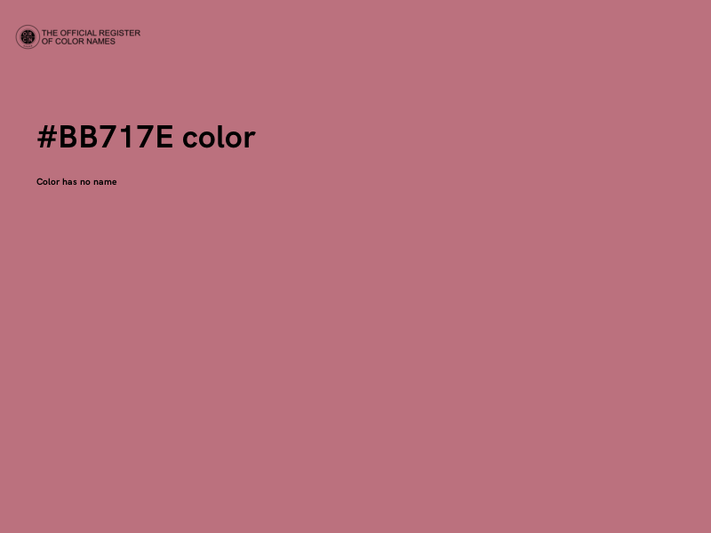 #BB717E color image