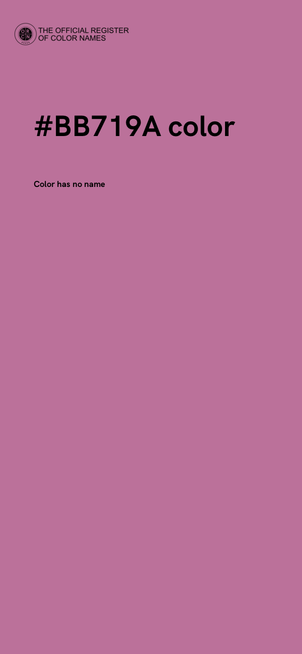 #BB719A color image