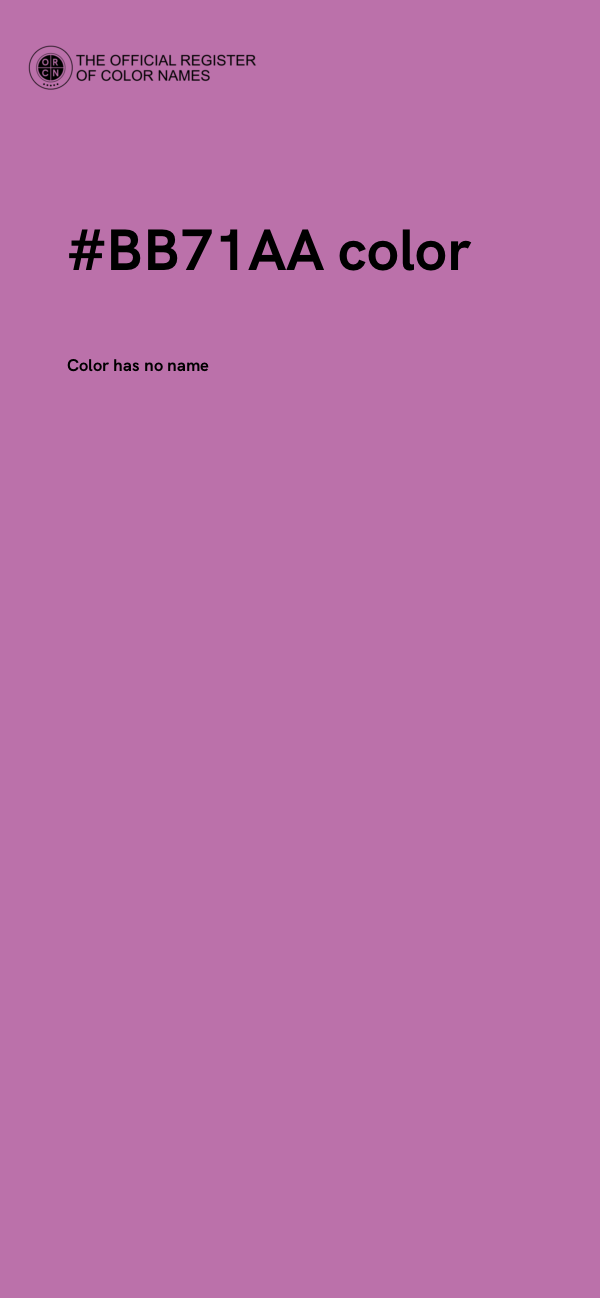 #BB71AA color image