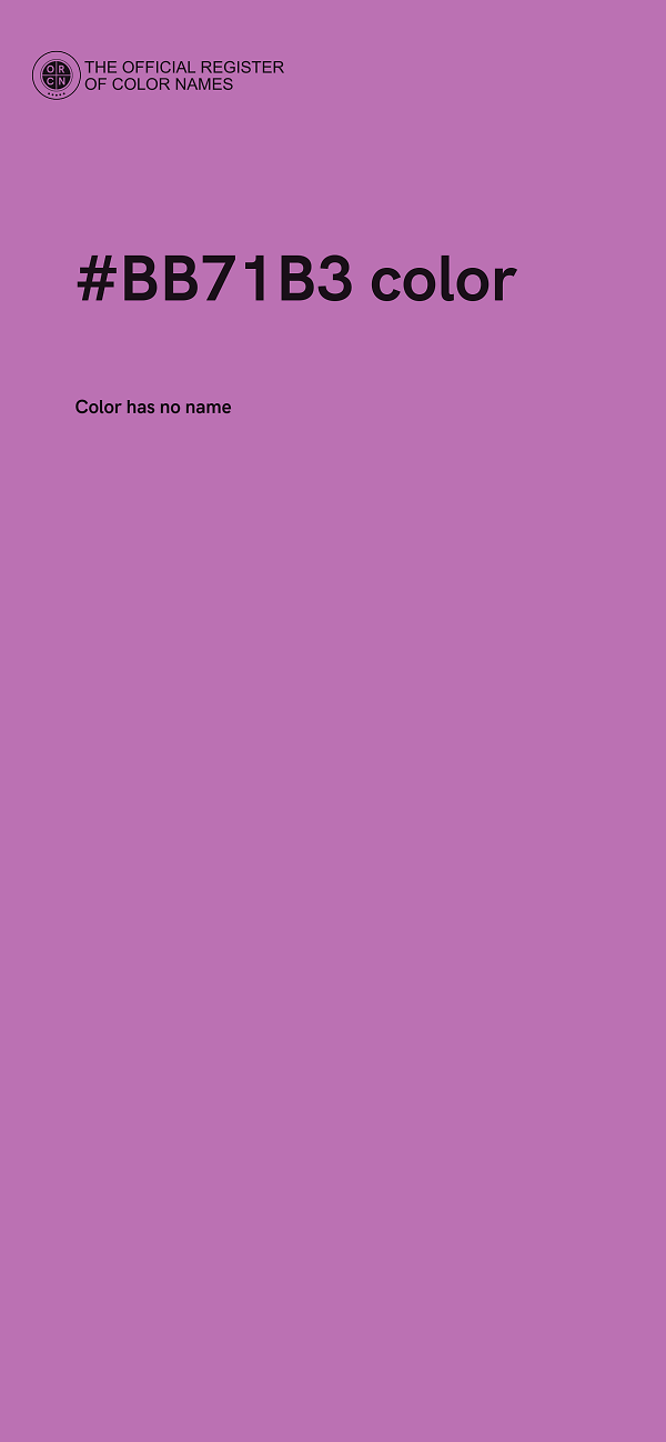 #BB71B3 color image