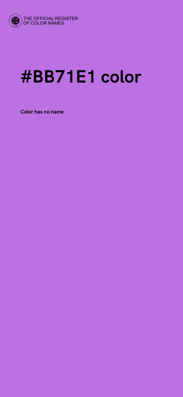 #BB71E1 color image