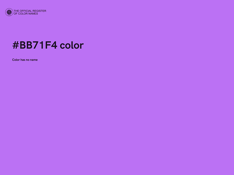 #BB71F4 color image