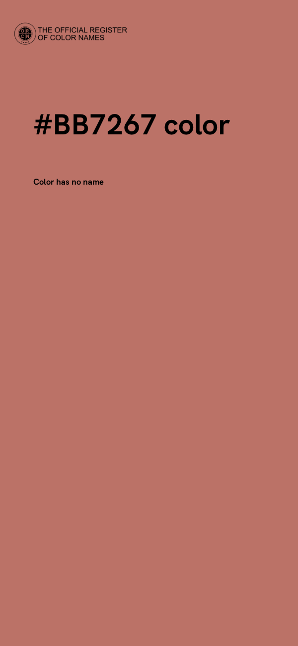 #BB7267 color image