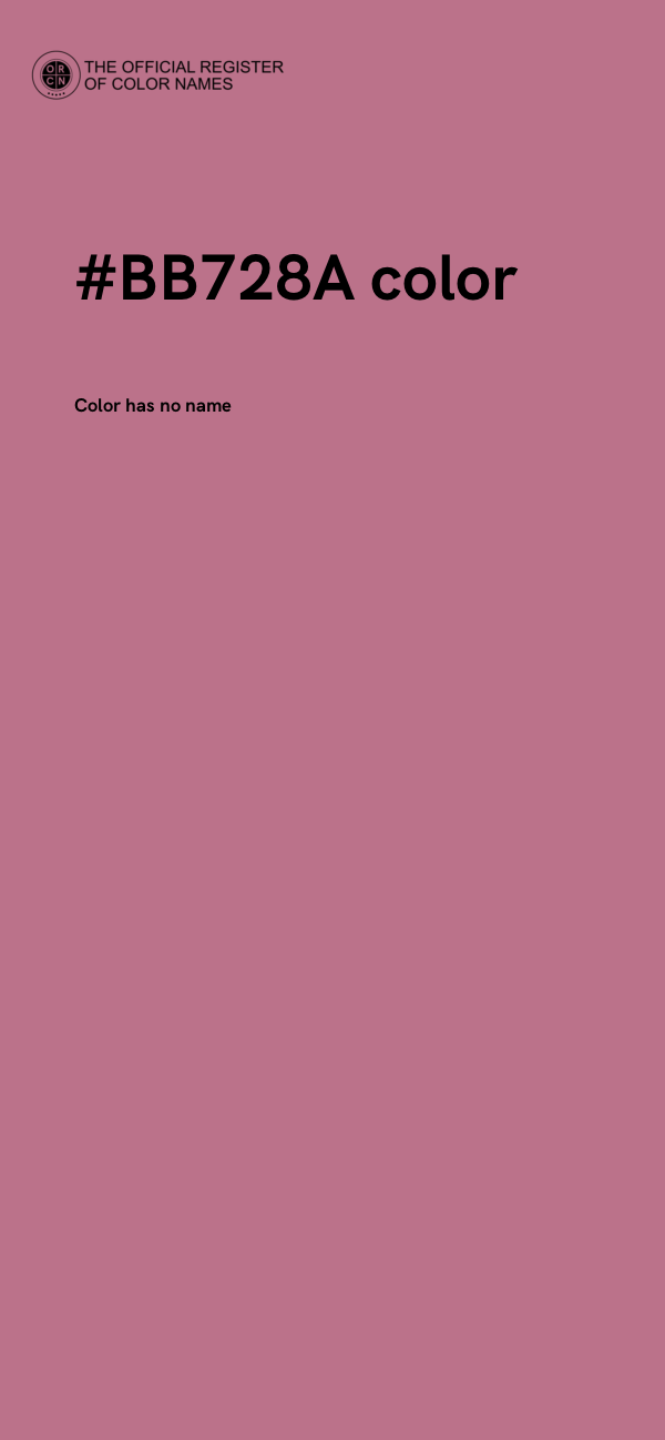 #BB728A color image
