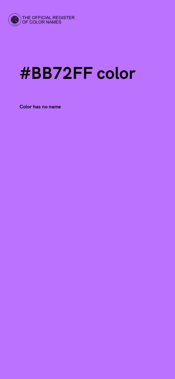 #BB72FF color image