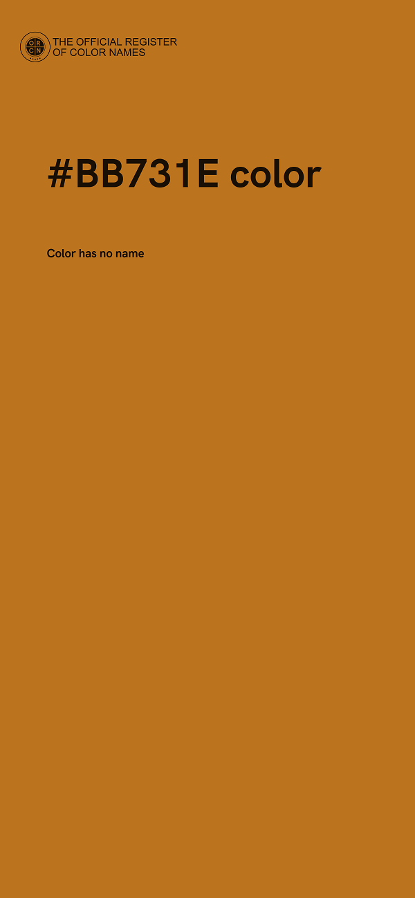 #BB731E color image