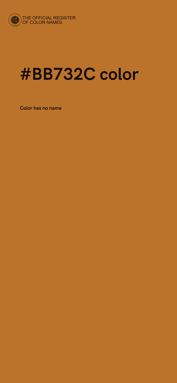 #BB732C color image