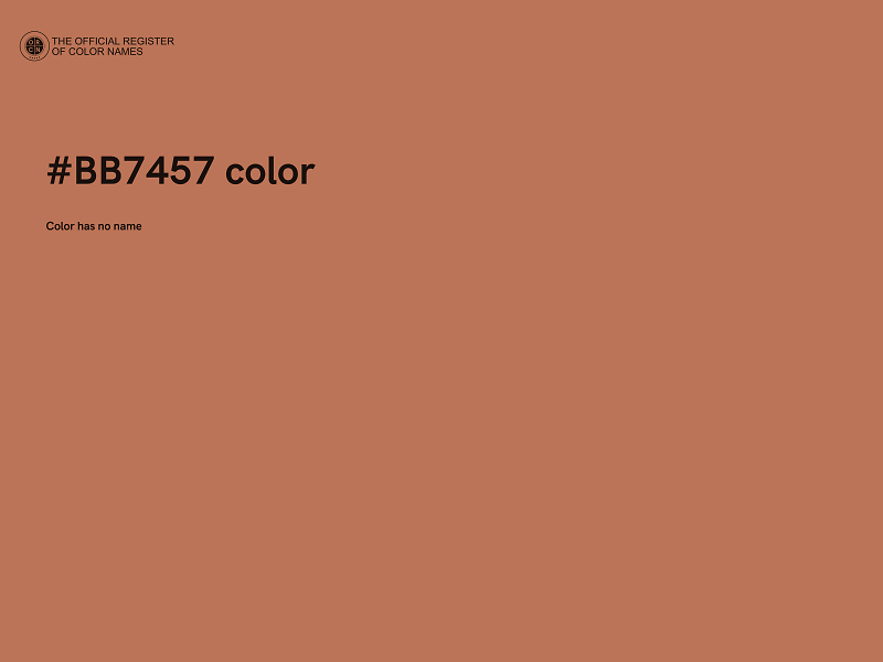 #BB7457 color image