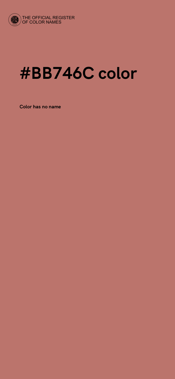 #BB746C color image