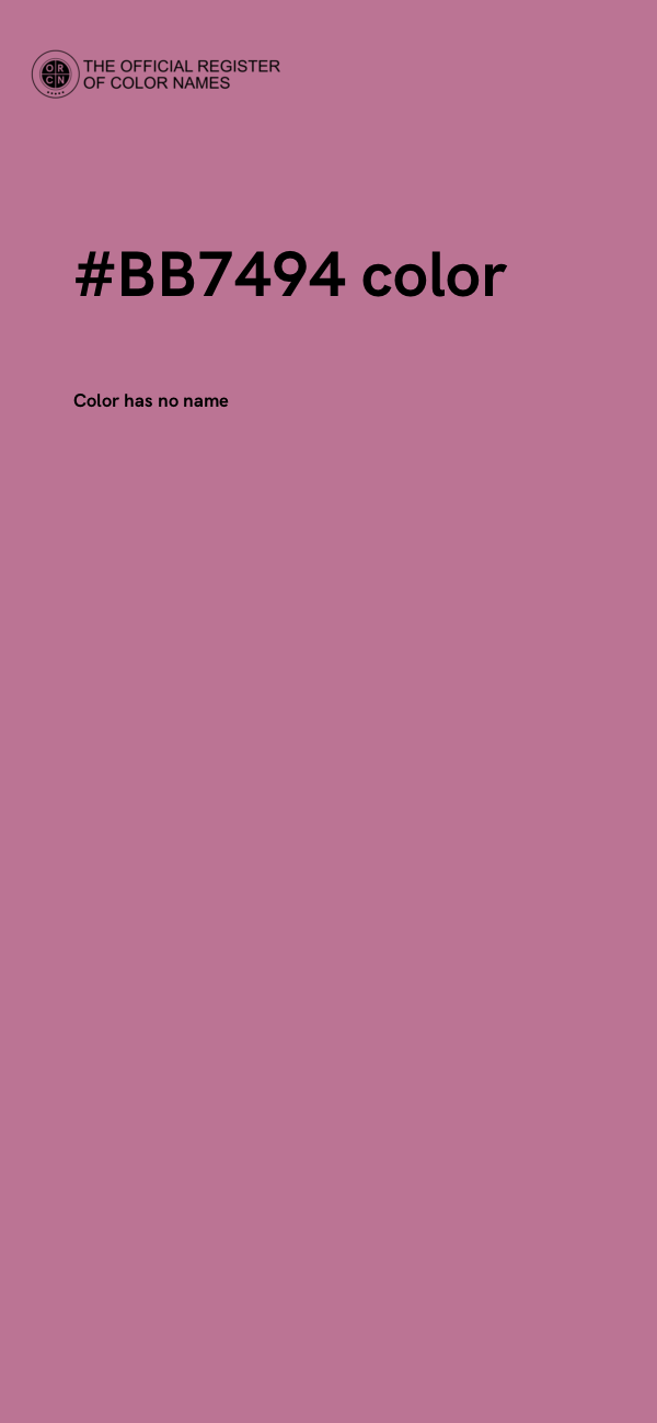 #BB7494 color image